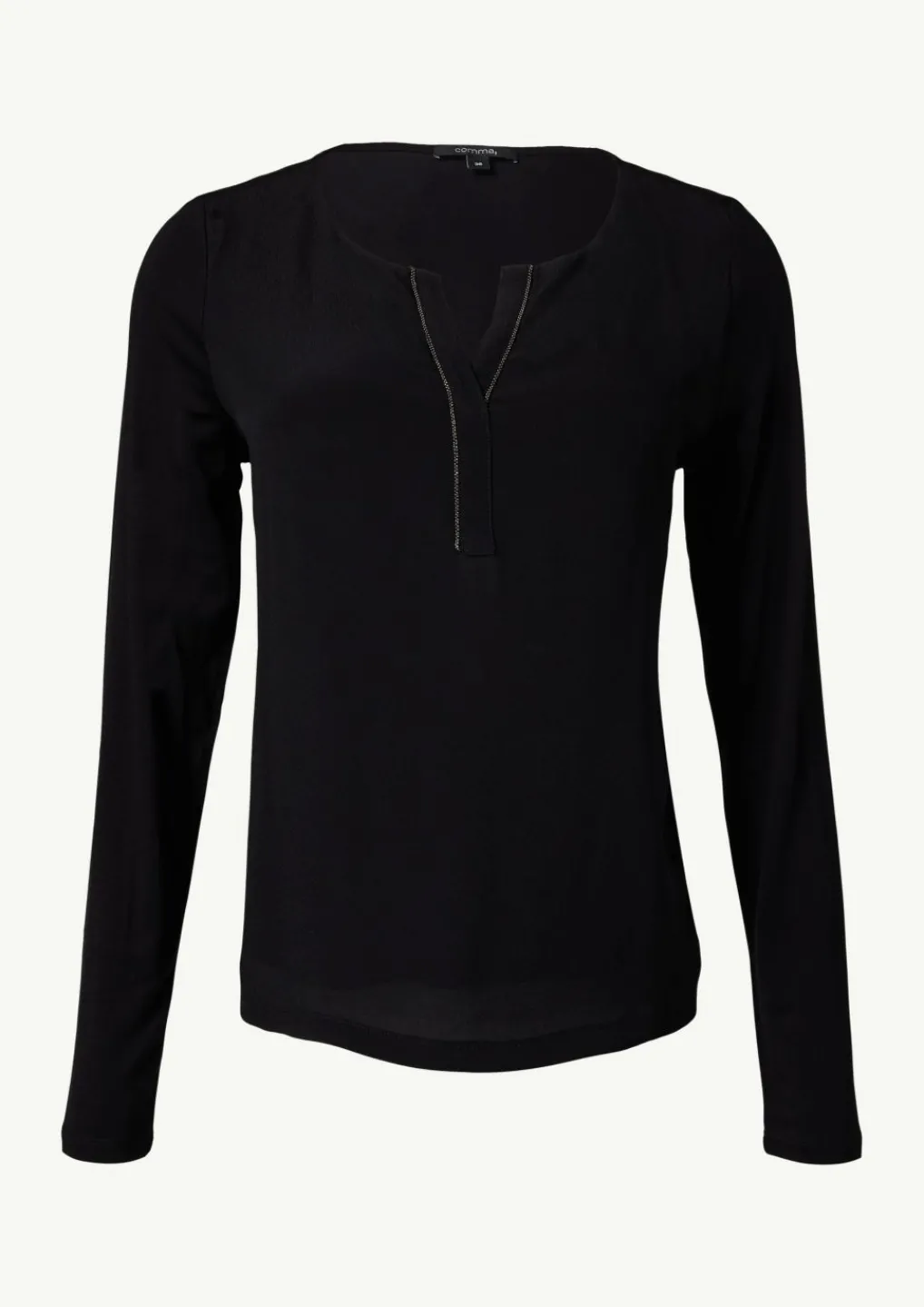 Longsleeve im Fabricmix mit Schmuck-Detail-Comma Fashion