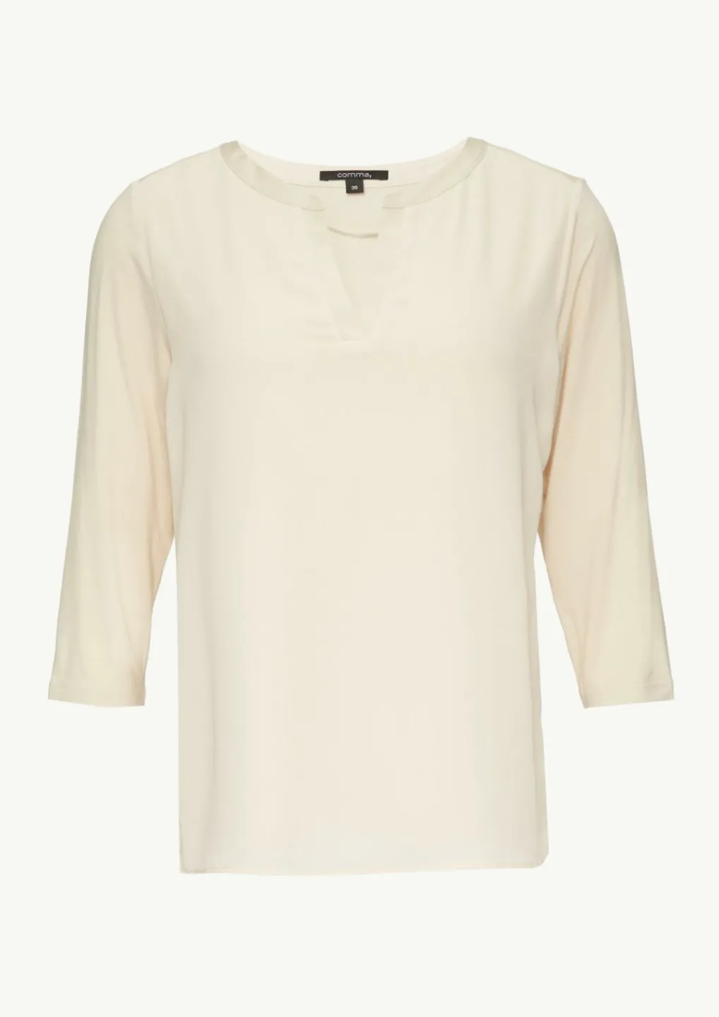 Longsleeve im Fabricmix mit Tunika-Ausschnitt-Comma Discount