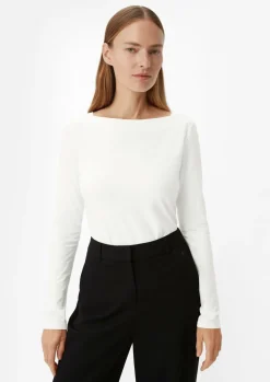 Longsleeve mit eckigem Ausschnitt-Comma Hot