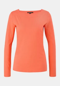 Longsleeve mit eckigem Ausschnitt-Comma Hot