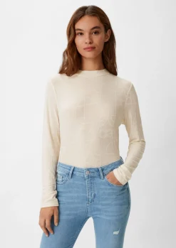 Longsleeve mit Logo-Muster-Comma Clearance