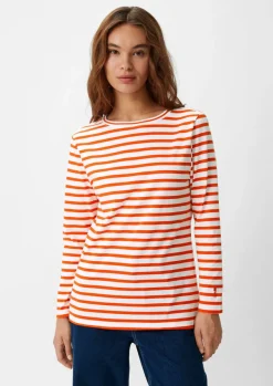 Longsleeve mit Querstreifen-Comma Hot