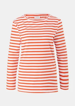 Longsleeve mit Querstreifen-Comma Hot