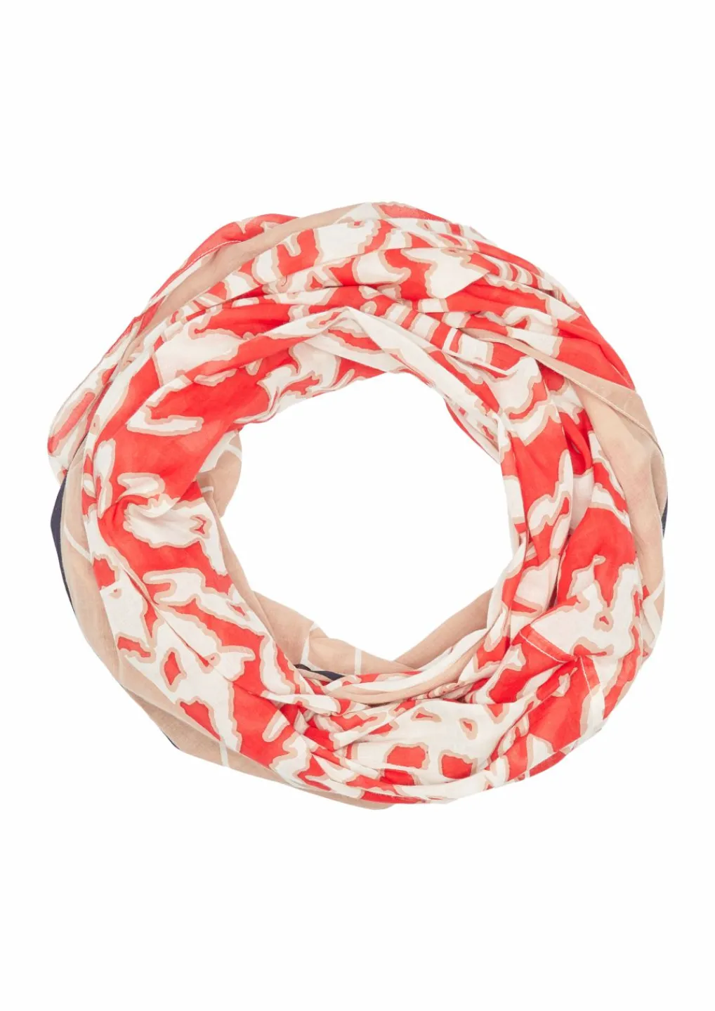 Loop-Schal aus Baumwolle mit All-over-Print-Comma Fashion