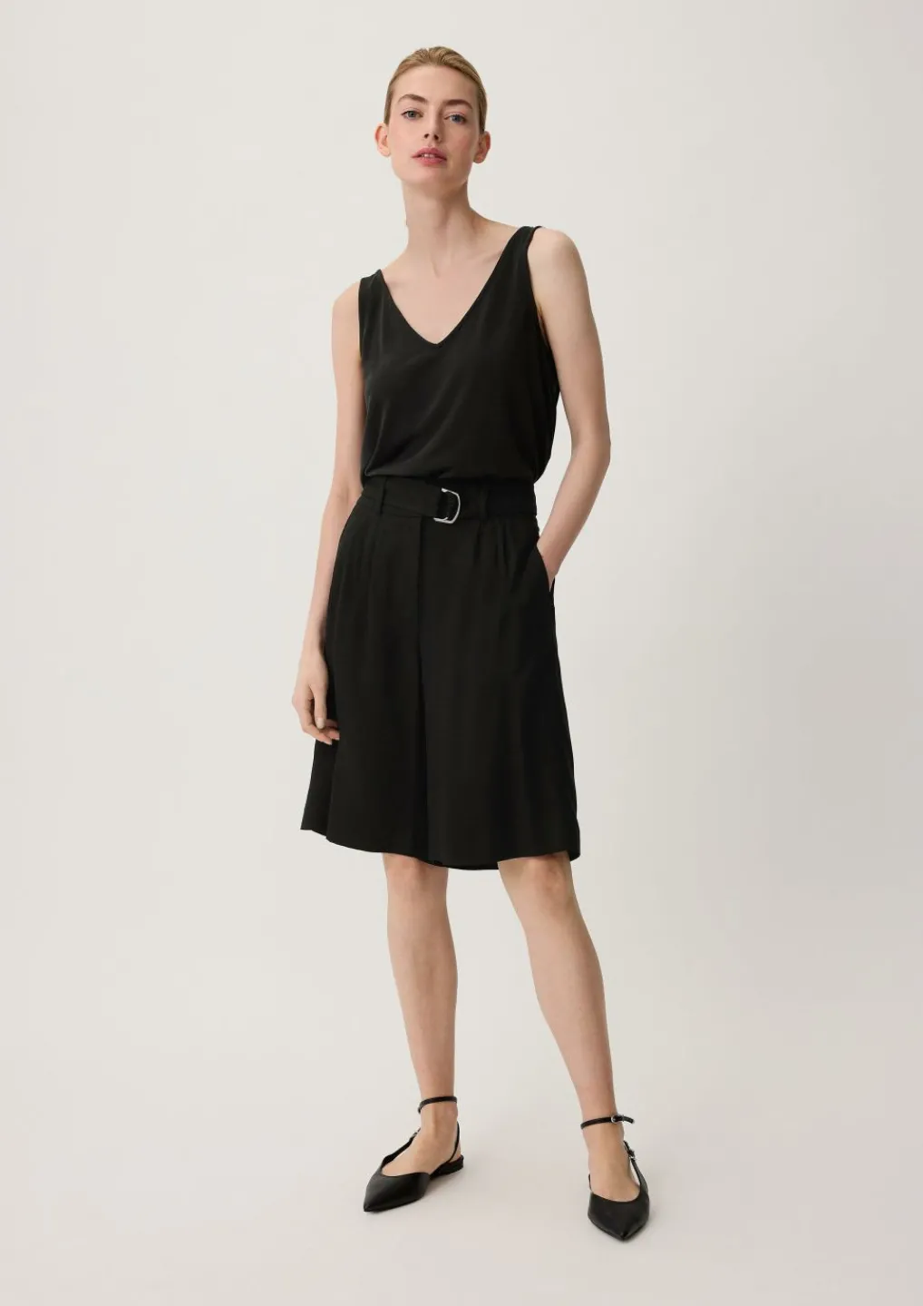 Loose: Bermuda aus Twill-Comma Sale