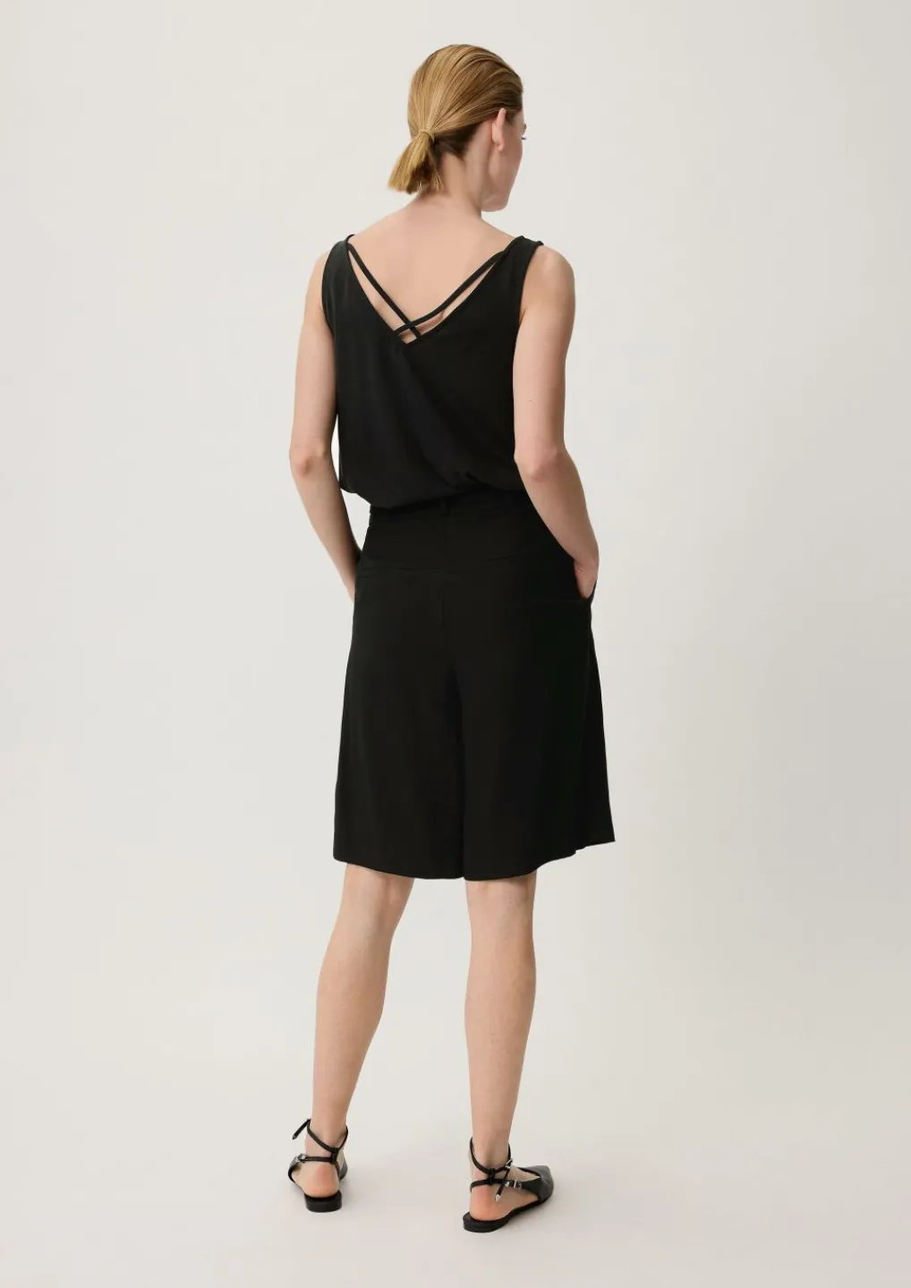 Loose: Bermuda aus Twill-Comma Sale