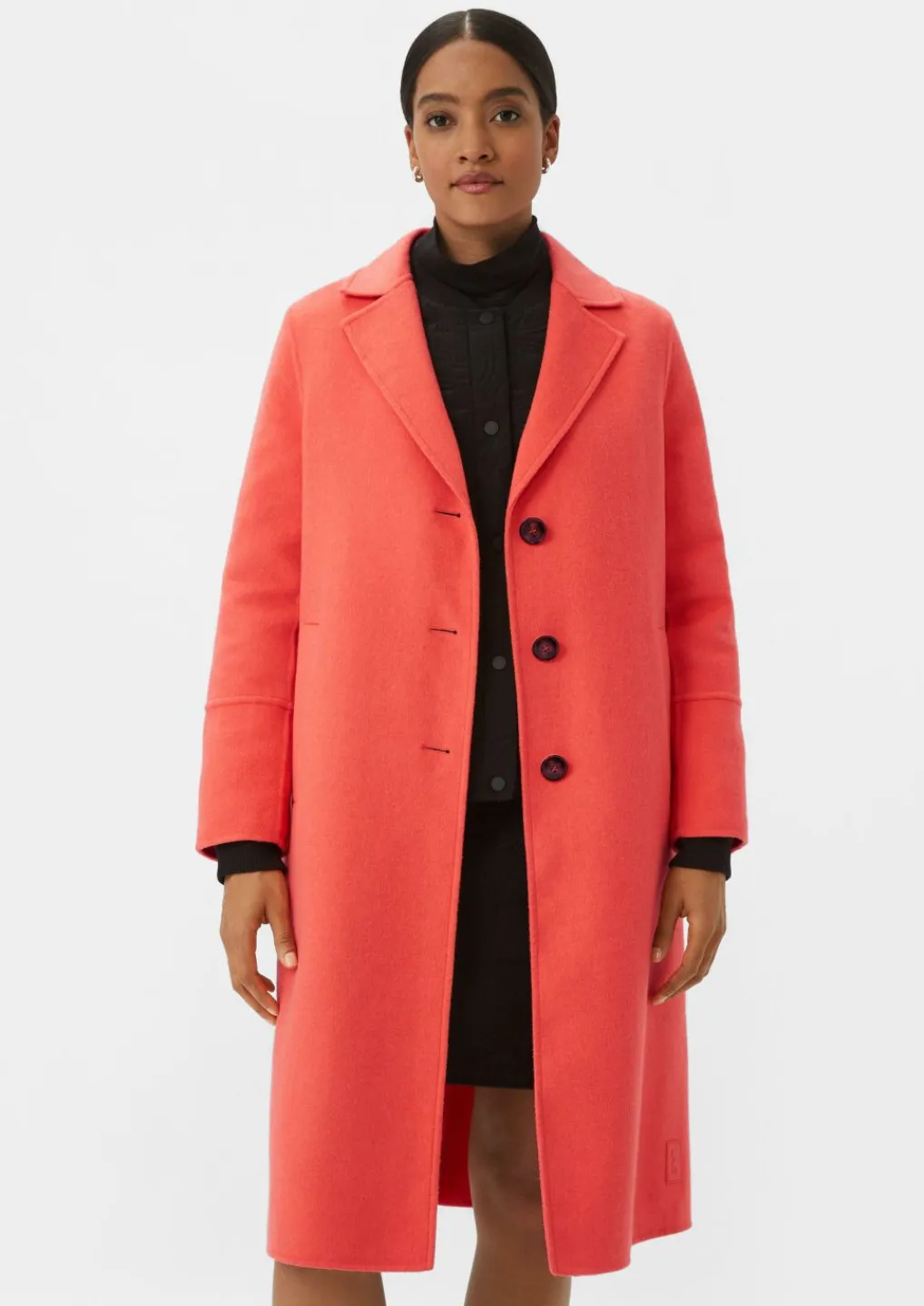 Loose Fit Mantel aus Doubleface-Comma Discount