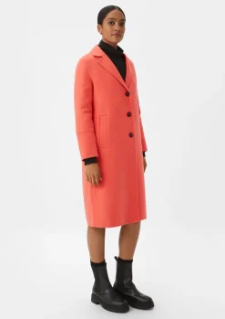 Loose Fit Mantel aus Doubleface-Comma Discount
