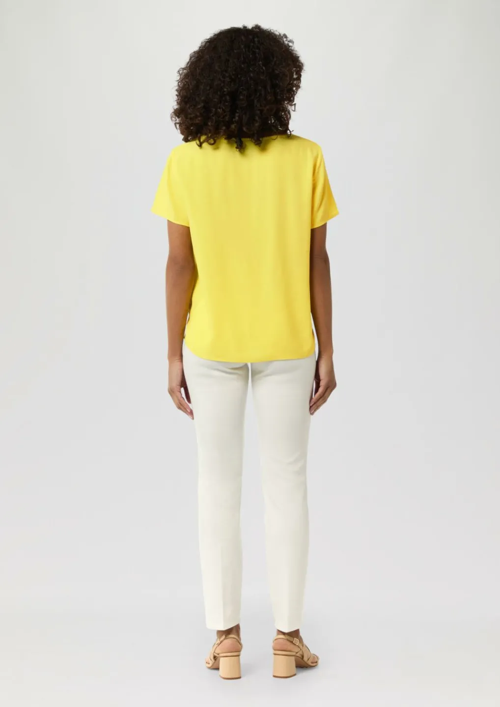 Loose-Fit-Shirt aus Crêpe mit Spitzen-Detail-Comma Sale