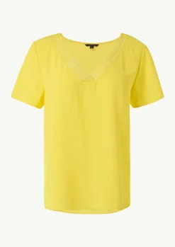 Loose-Fit-Shirt aus Crêpe mit Spitzen-Detail-Comma Sale