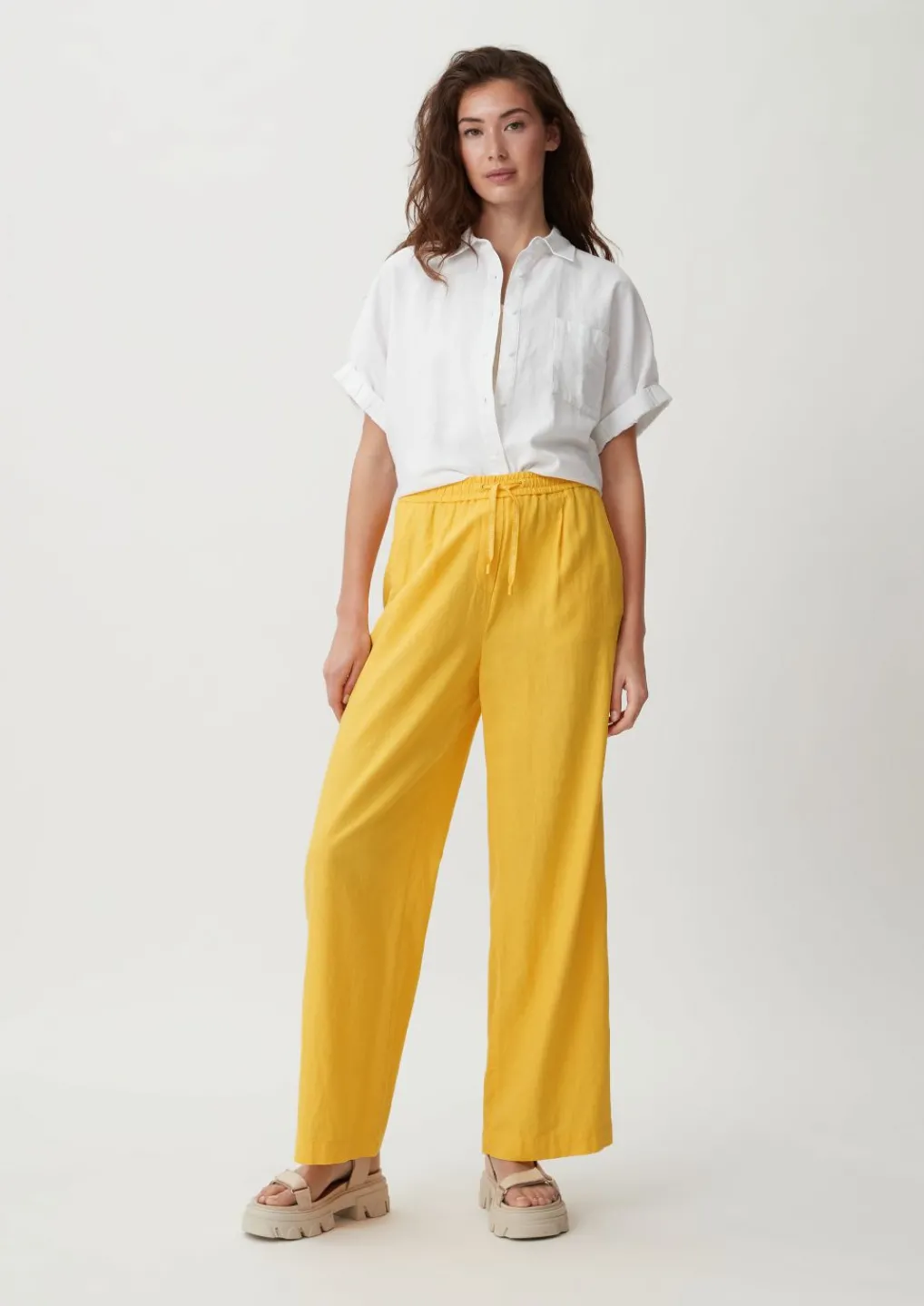 Loose: Hose aus Leinenmix-Comma Hot