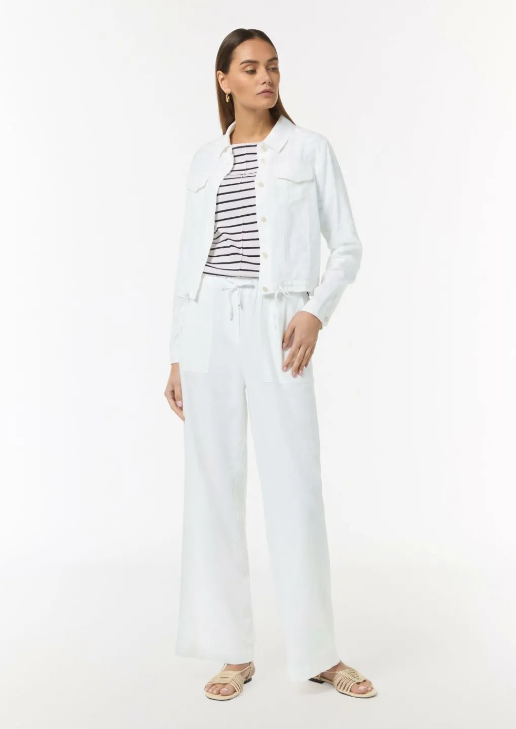 Loose: Weite Hose aus Leinenmix-Comma Sale
