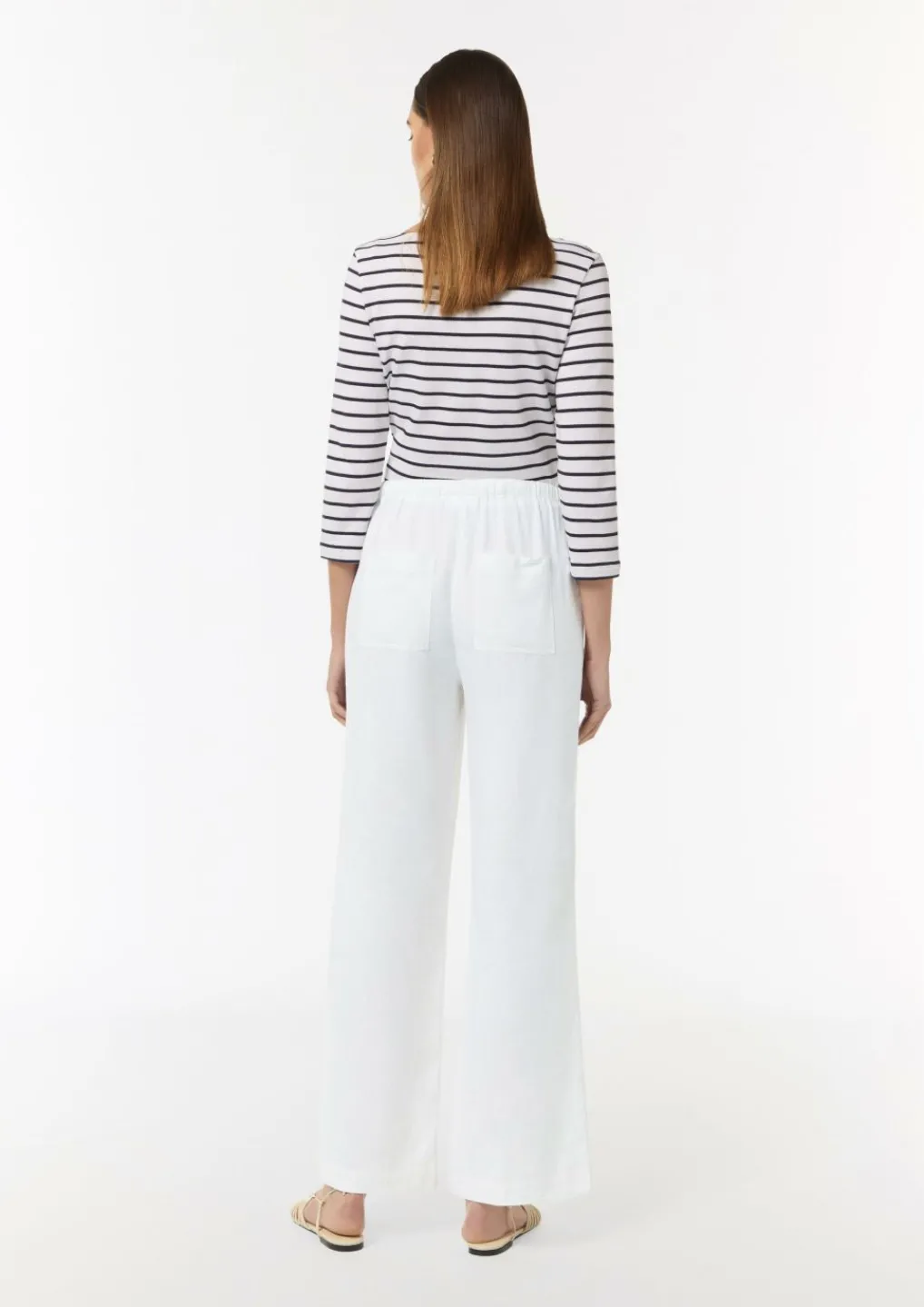 Loose: Weite Hose aus Leinenmix-Comma Sale