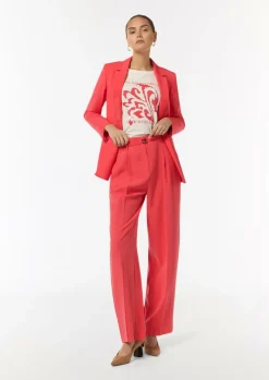 Loose: Weite Hose aus Piqué-Comma Fashion