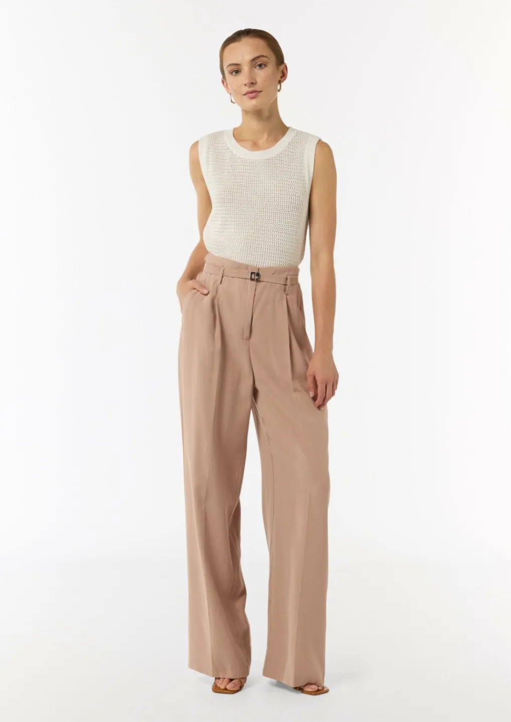 Loose: Weite Hose aus Piqué-Comma Hot
