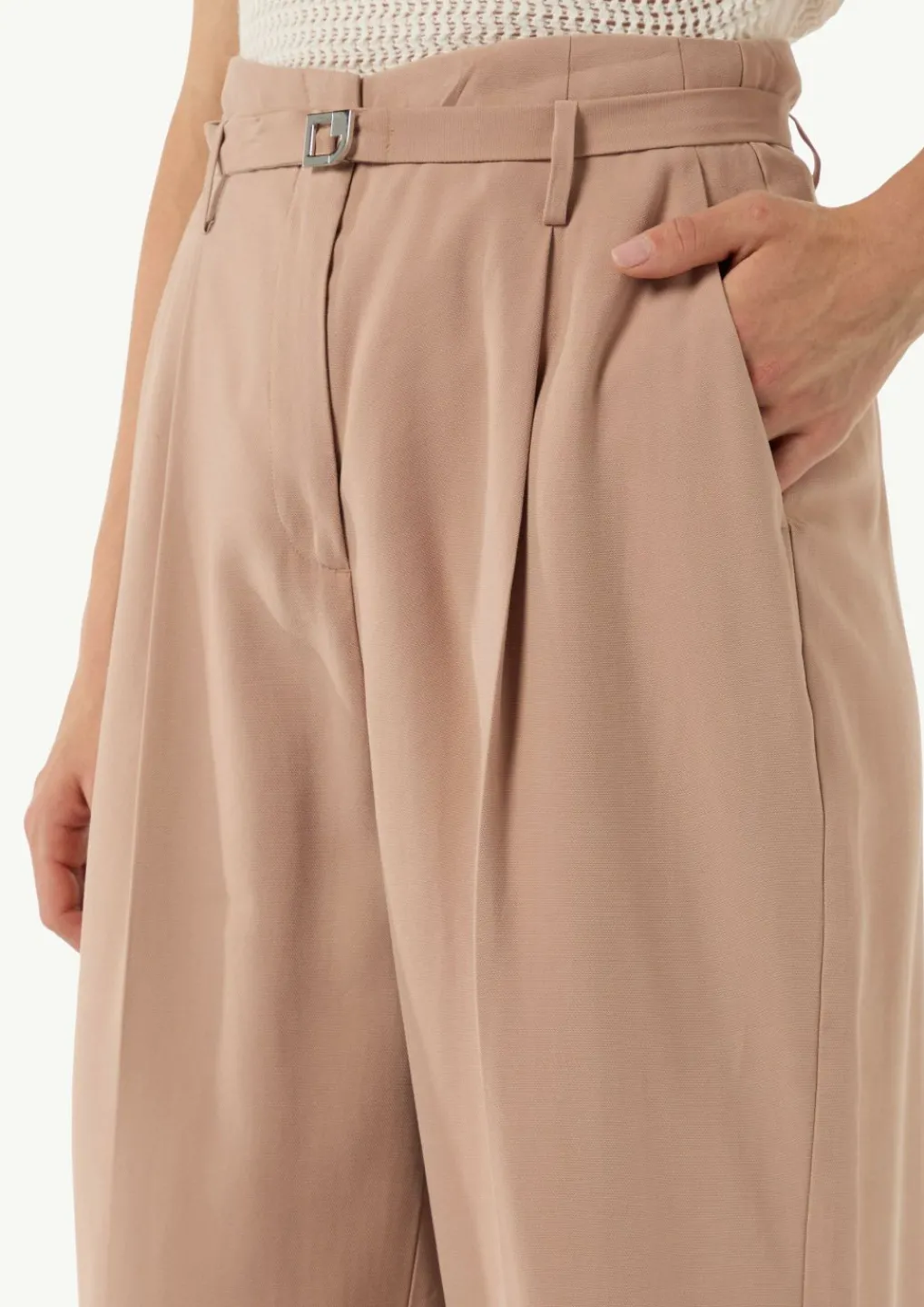 Loose: Weite Hose aus Piqué-Comma Hot