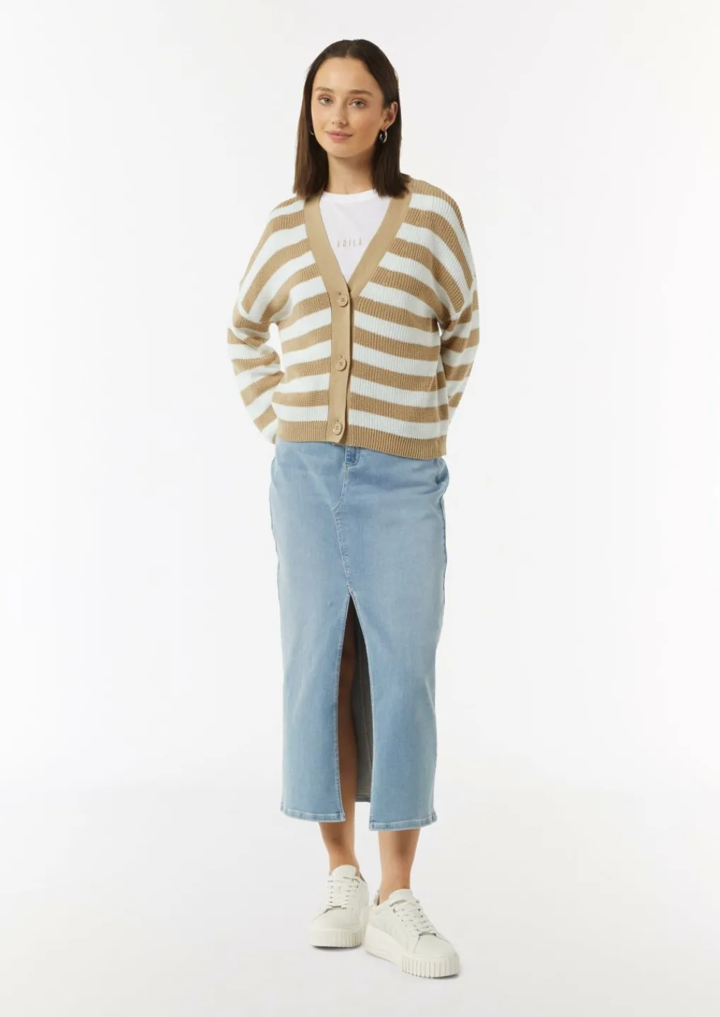 Lässige Strickjacke mit voluminösen Ärmeln-Comma Online