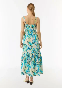 Luftiges Baumwollkleid in Maxi-Länge mit Smok-Detail-Comma Clearance