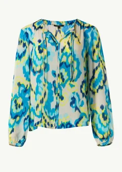 Luftige Viskosebluse mit All-over-Print im Relaxed Fit-Comma Outlet