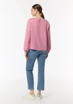 Lyocell-Bluse mit Cut-Out-Comma Clearance