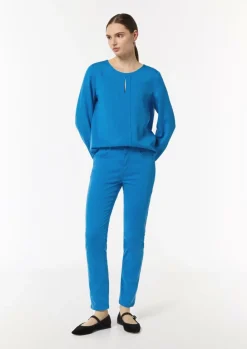 Lyocell-Bluse mit Cut-Out-Comma New