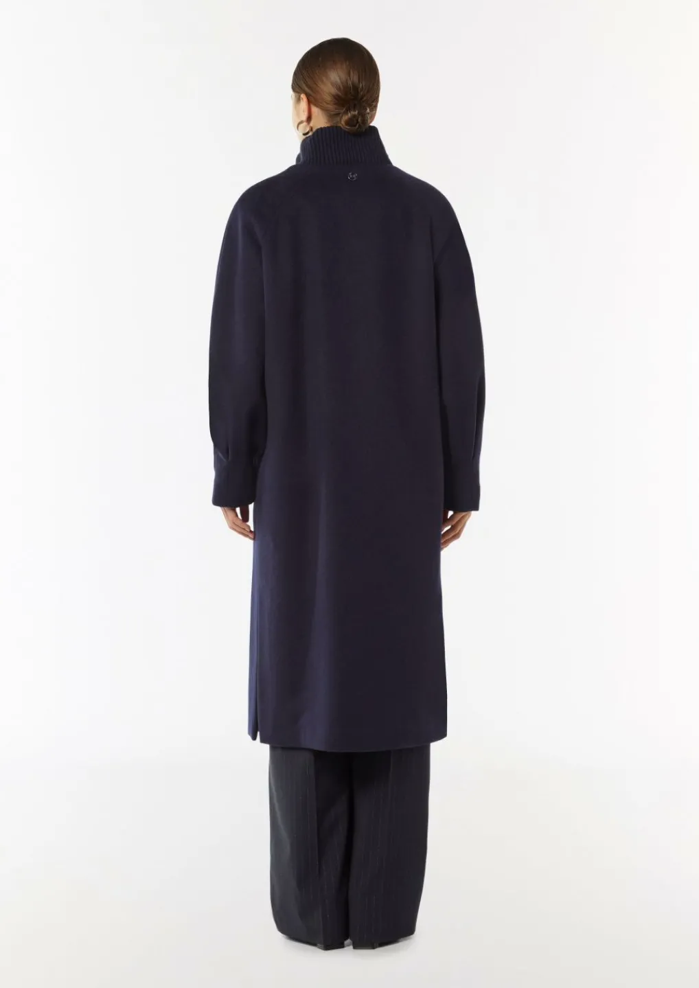 Mantel mit Strickkragen und Faltendetail am Ärmel-Comma Sale