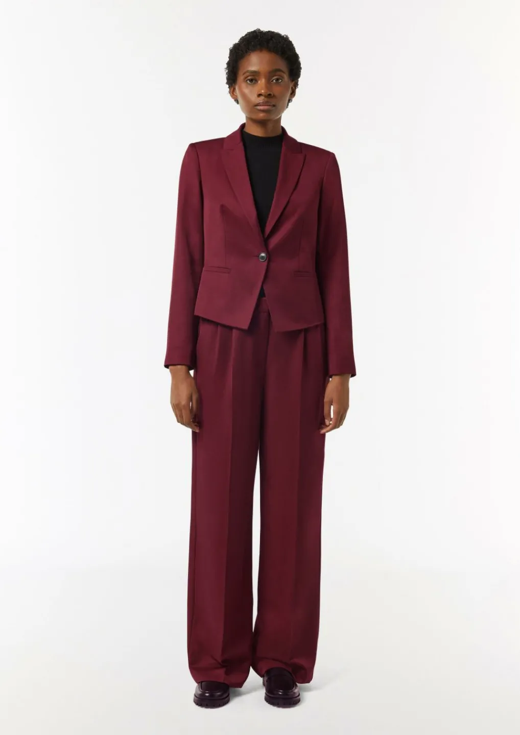 Marlenehose mit Bundfalten-Comma Discount