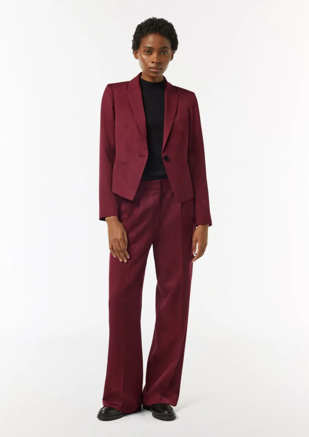 Marlenehose mit Bundfalten-Comma Discount