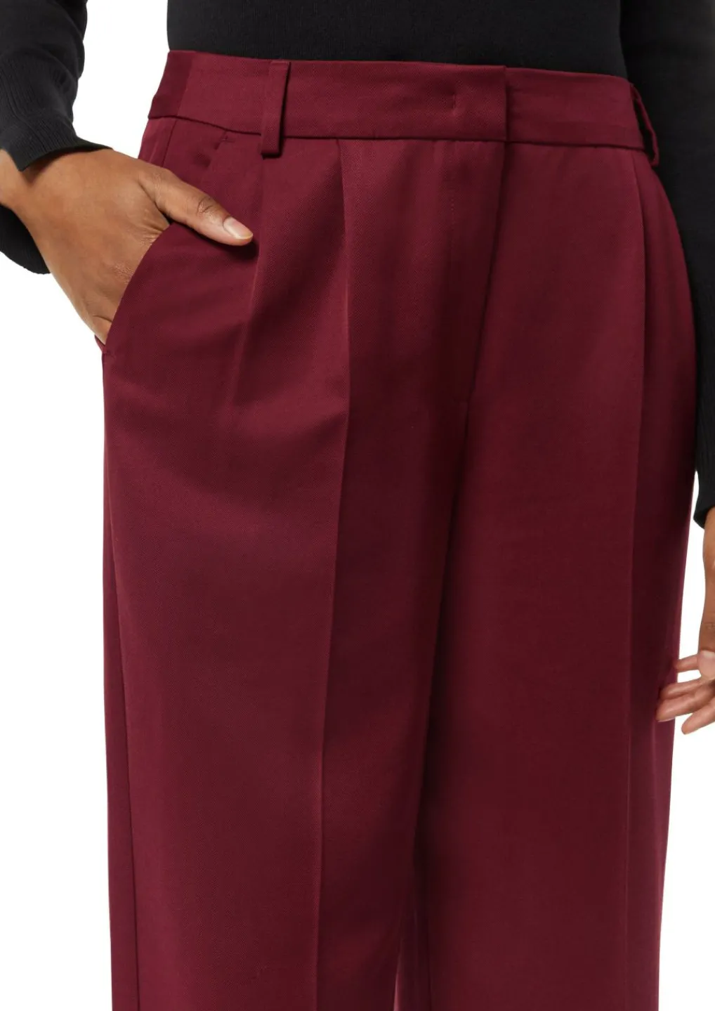 Marlenehose mit Bundfalten-Comma Discount