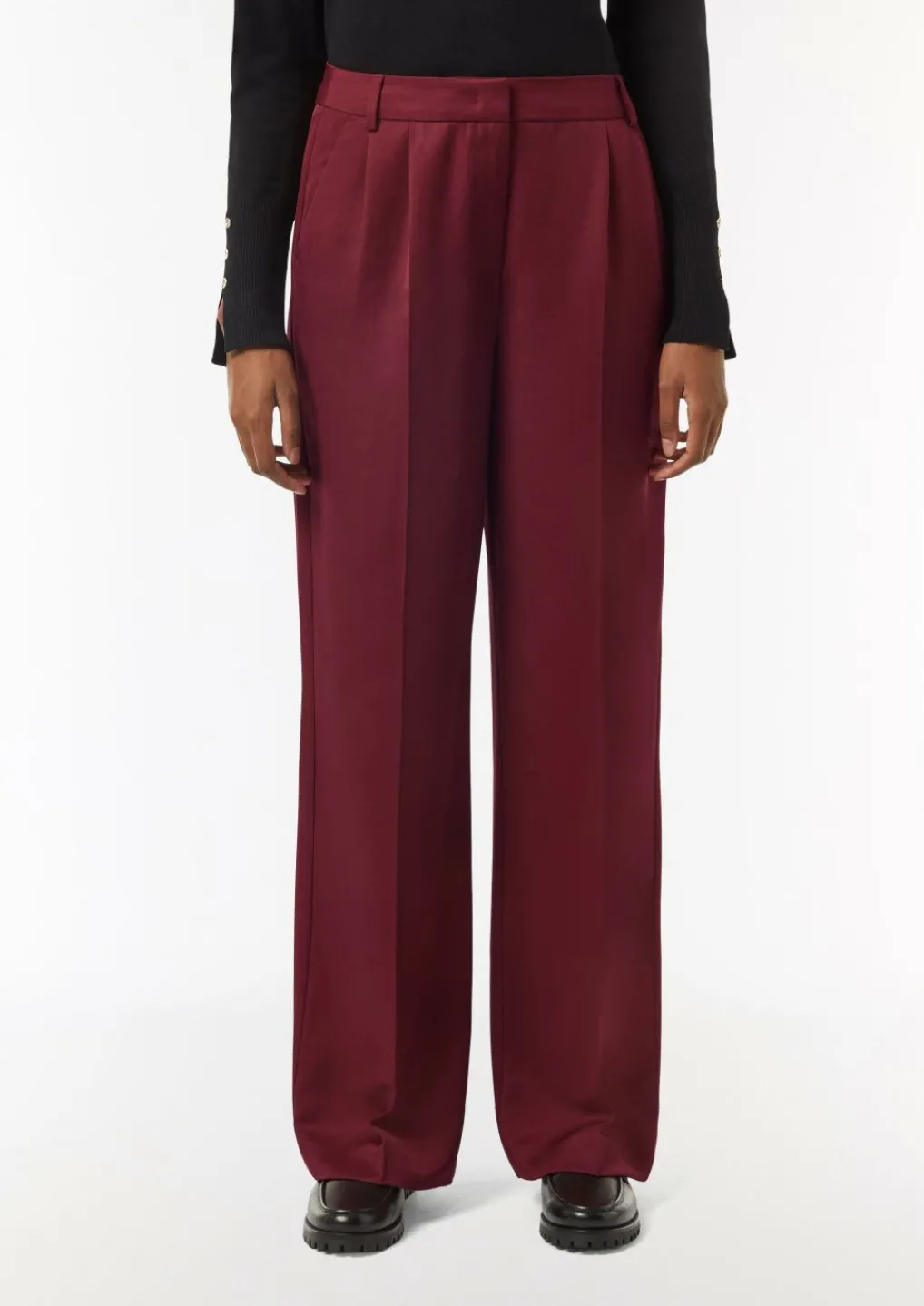 Marlenehose mit Bundfalten-Comma Discount