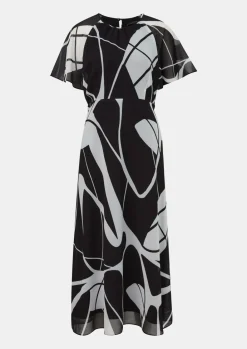 Maxi-Kleid aus Chiffon-Comma New