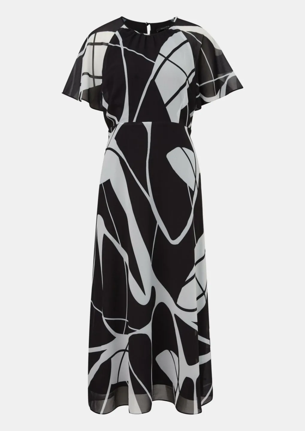 Maxi-Kleid aus Chiffon-Comma New