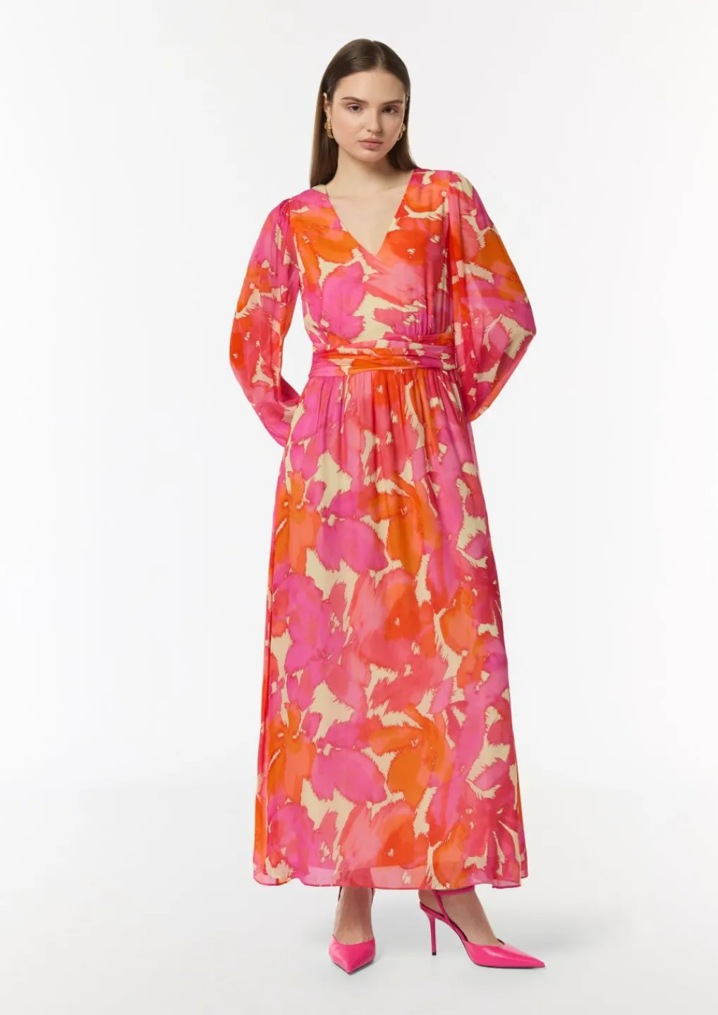 Maxikleid aus Chiffon-Comma New