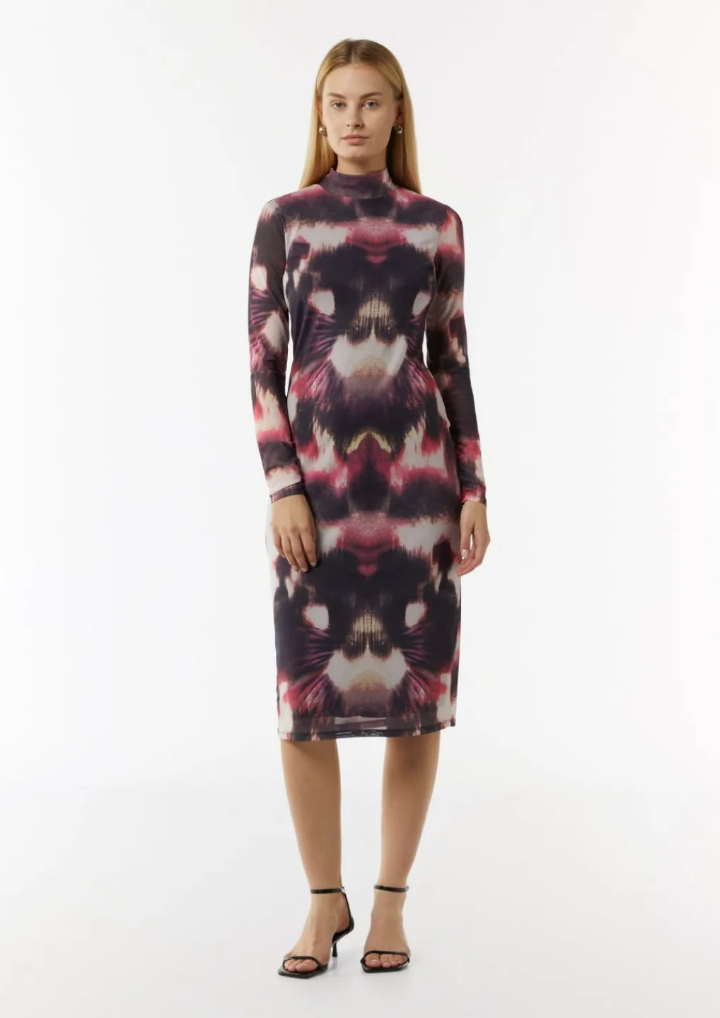 Mesh-Kleid in Midi-Länge-Comma Fashion