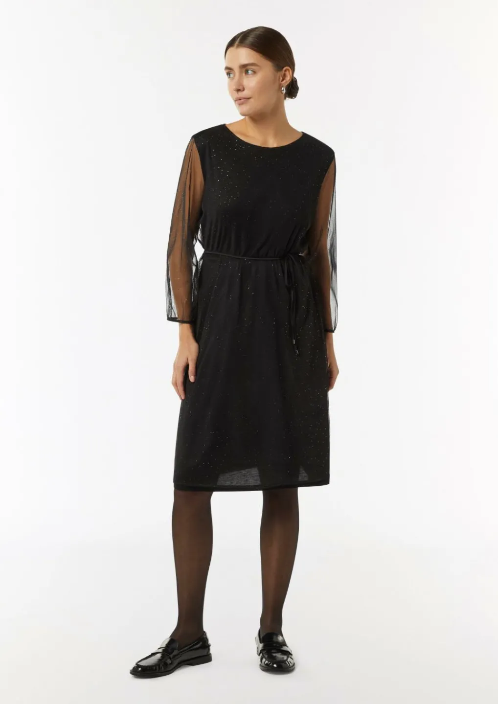 Mesh-Kleid mit Metallic-Effekt-Comma Online