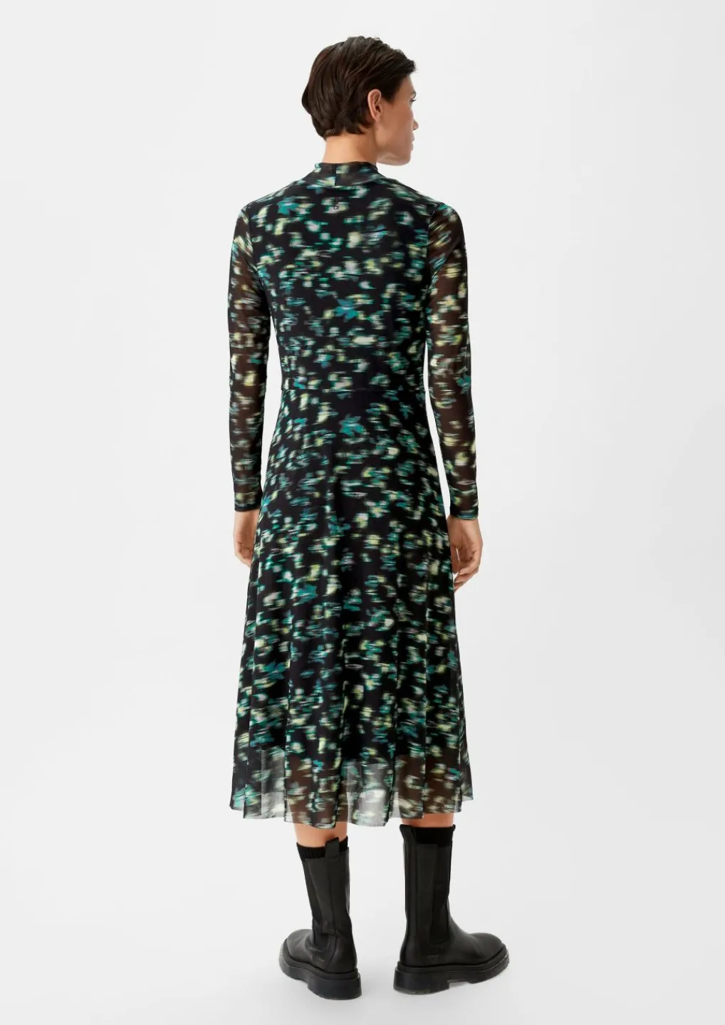 Meshkleid mit Stehkragen-Comma Online