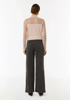 Mesh-Longsleeve mit Glitzer-Details-Comma Hot