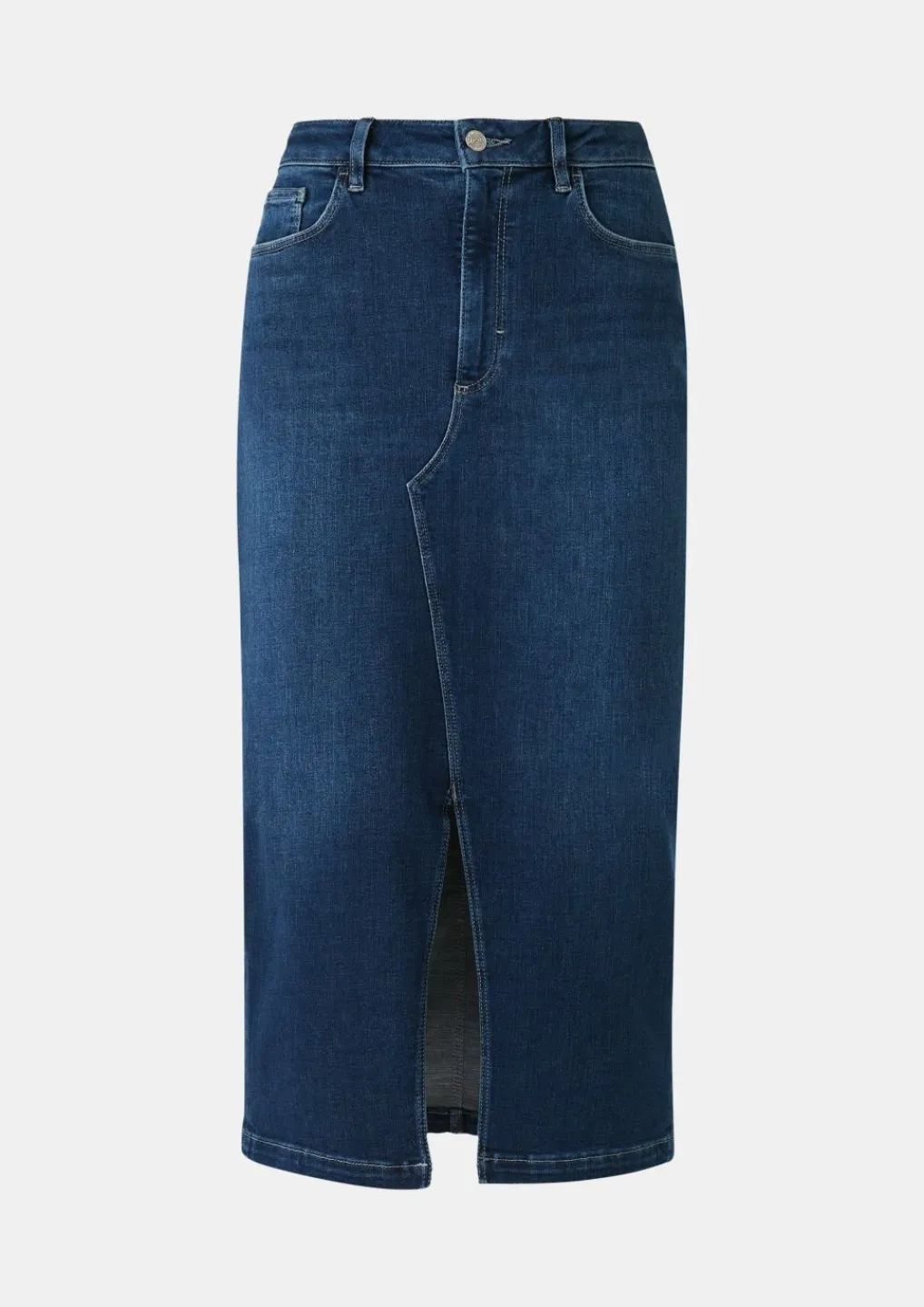 Midi Jeansrock mit Schlitz-Comma Online