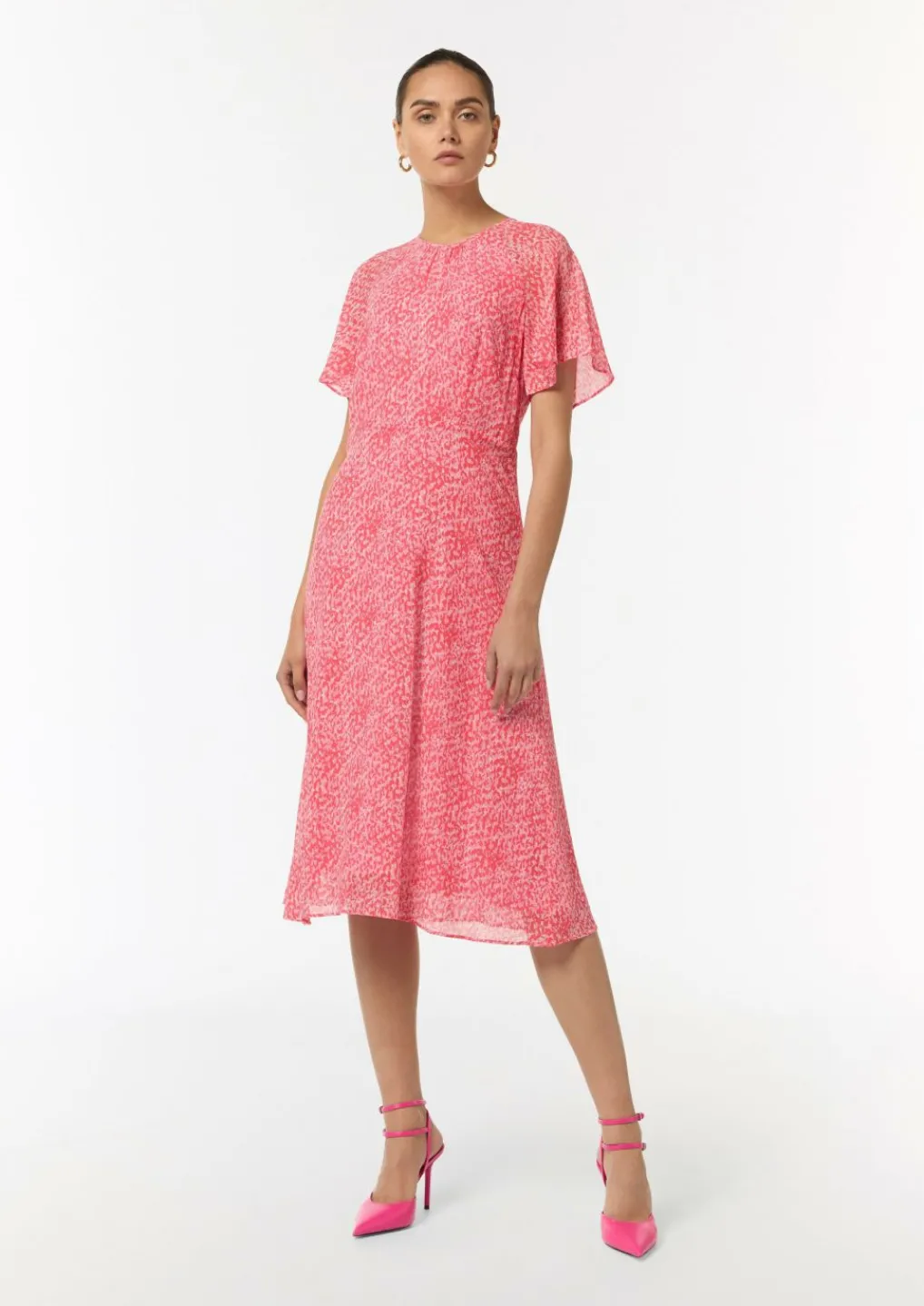 Midikleid aus Chiffon-Comma Discount