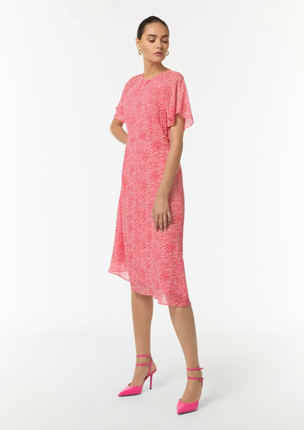 Midikleid aus Chiffon-Comma Discount