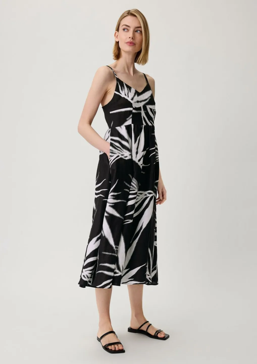 Midikleid aus Leinen-Comma Online