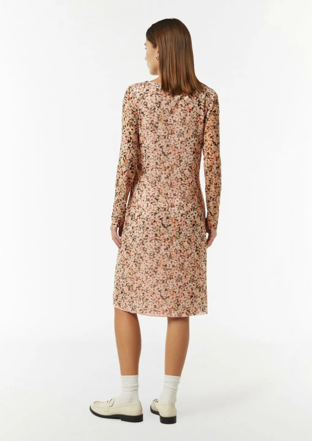 Midikleid aus Mesh mit floralem Print-Comma Discount