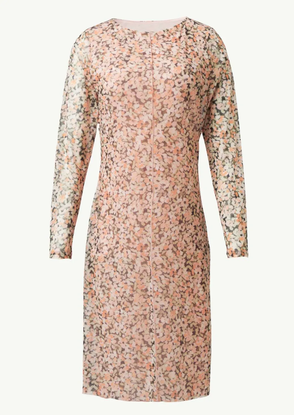 Midikleid aus Mesh mit floralem Print-Comma Discount
