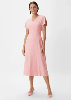 Midi-Kleid aus Satin-Comma Fashion