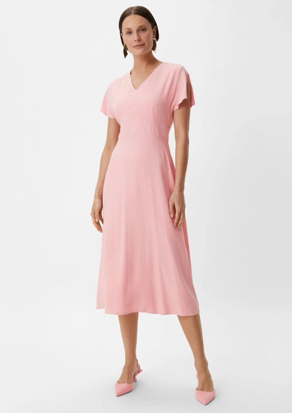 Midi-Kleid aus Satin-Comma Fashion