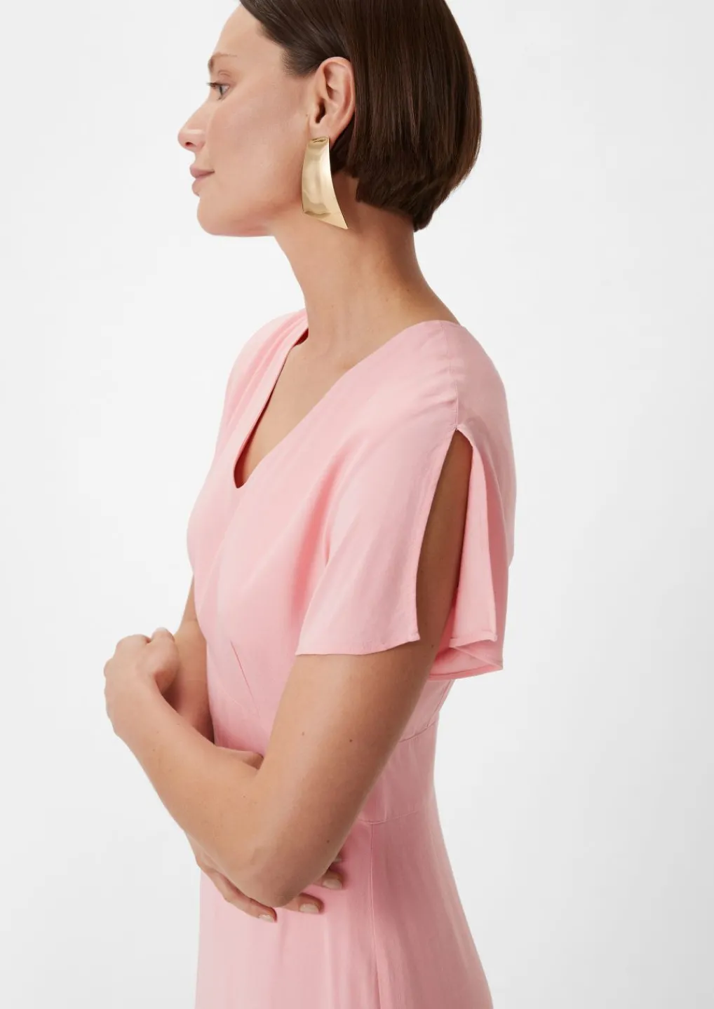 Midi-Kleid aus Satin-Comma Fashion
