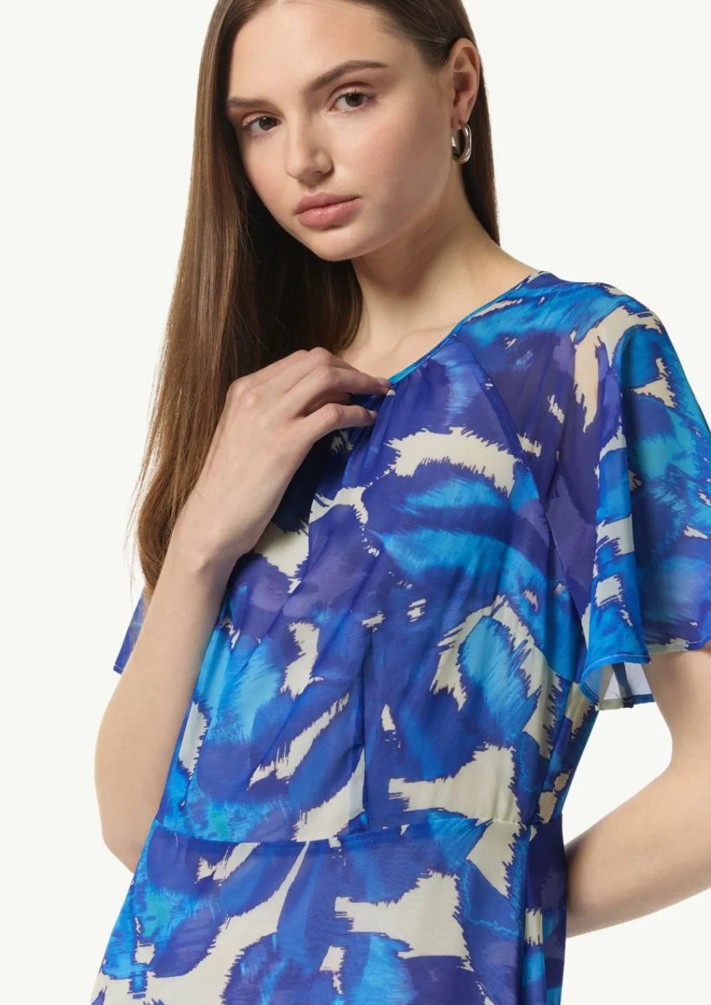 Midi-Kleid aus Webware-Comma Outlet