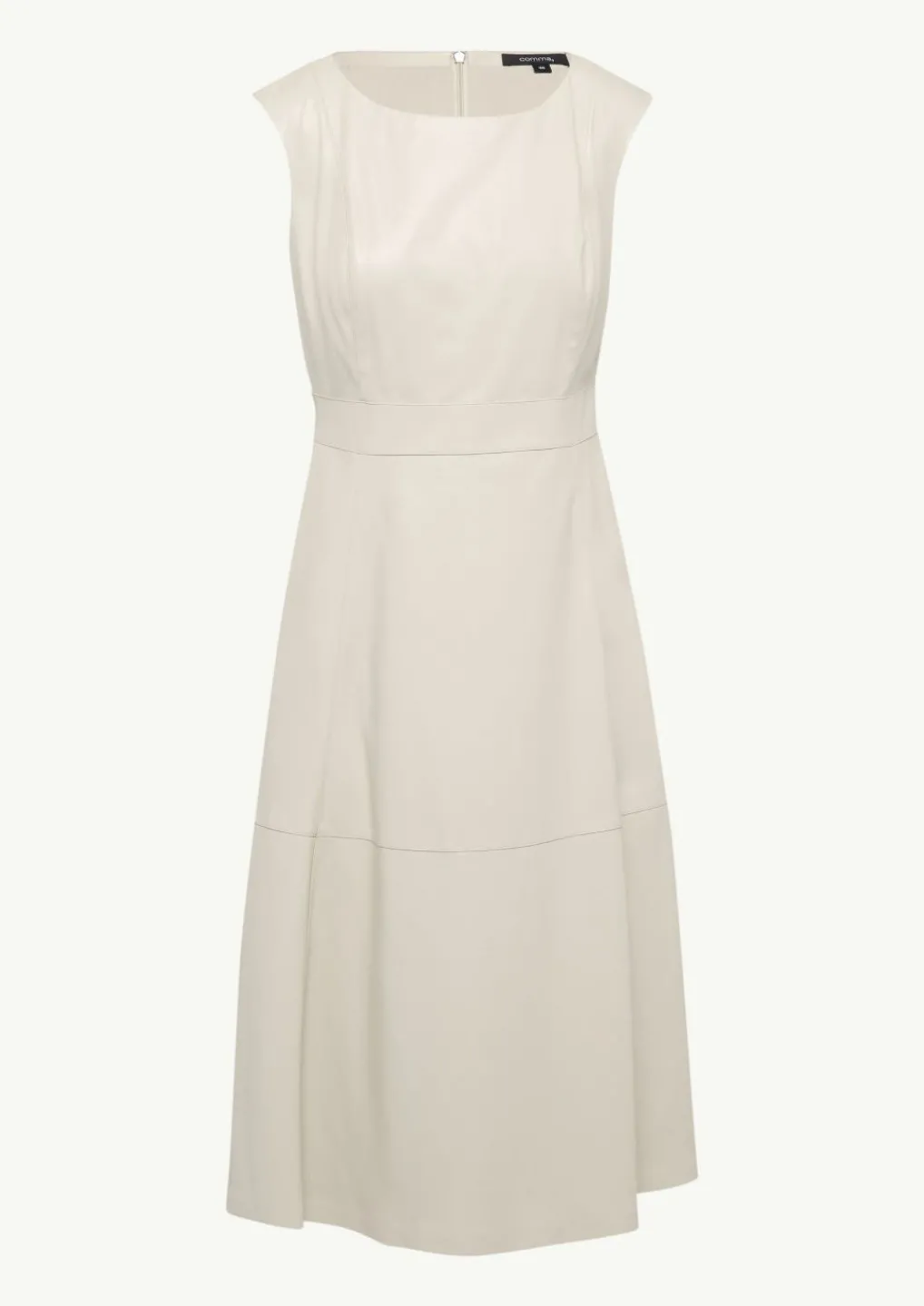 Midi-Kleid in Lederoptik mit Ziernähten-Comma Clearance