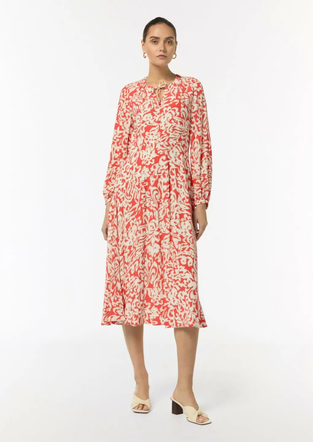 Midikleid mit Crêpestruktur-Comma Discount