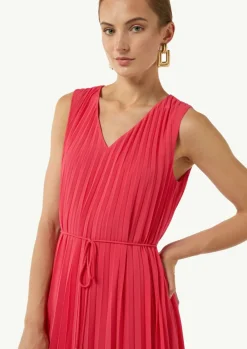 Midikleid mit Plisseefalten-Comma Outlet